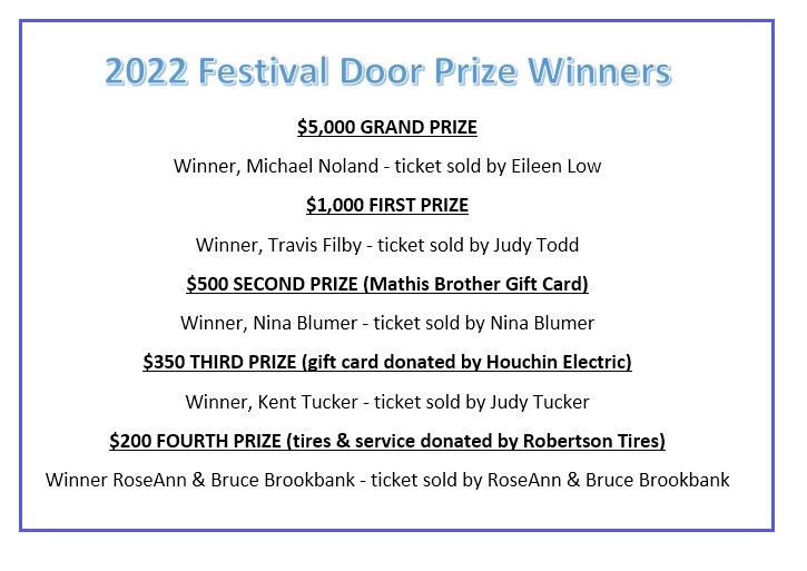 door prize winners
